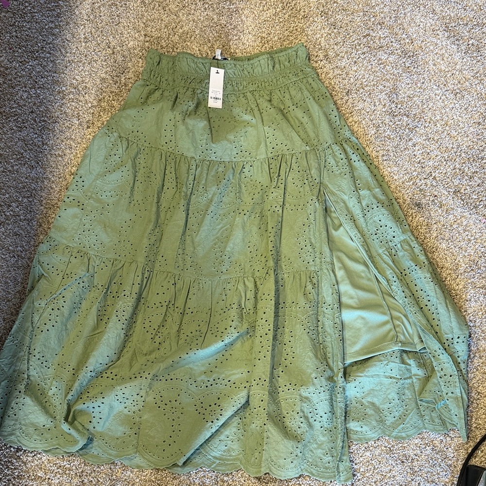 Francesca's Collections Sage A-Line Skirt